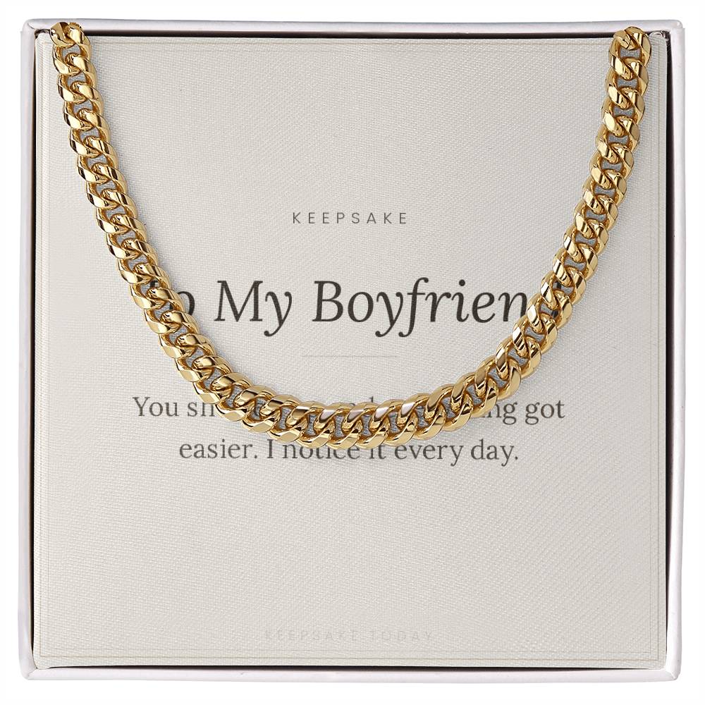 To My Boyfriend Cuban Link Chain – view 5