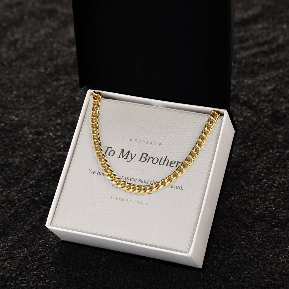 To My Brother Cuban Link Chain - Keepsake Gift with Message Card – view 6