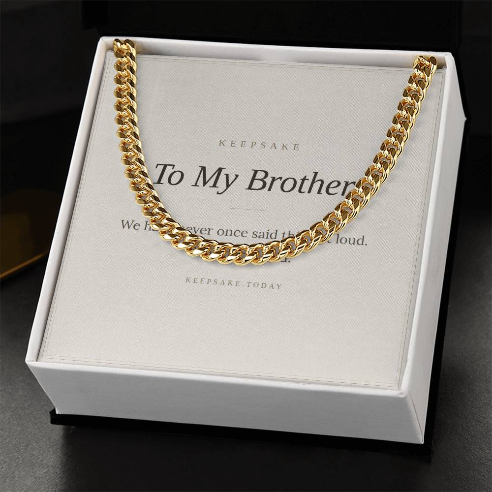 To My Brother Cuban Link Chain - Keepsake Gift with Message Card – view 8