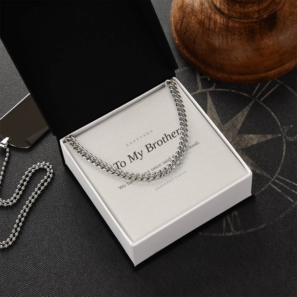 To My Brother Cuban Link Chain - Keepsake Gift with Message Card – view 2