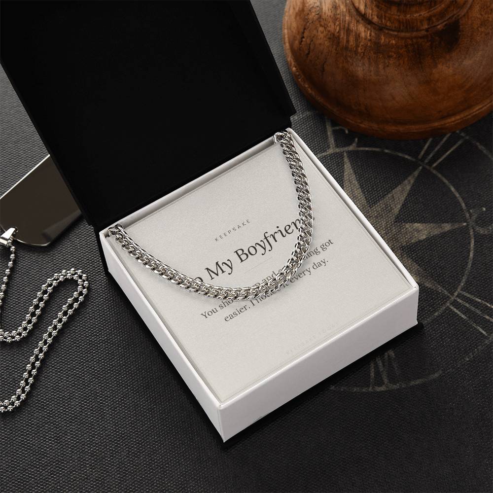 To My Boyfriend Cuban Link Chain – view 2
