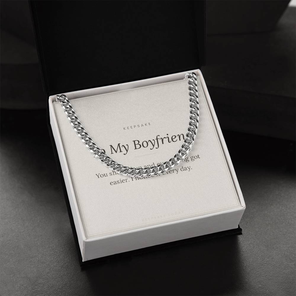 To My Boyfriend Cuban Link Chain – view 3