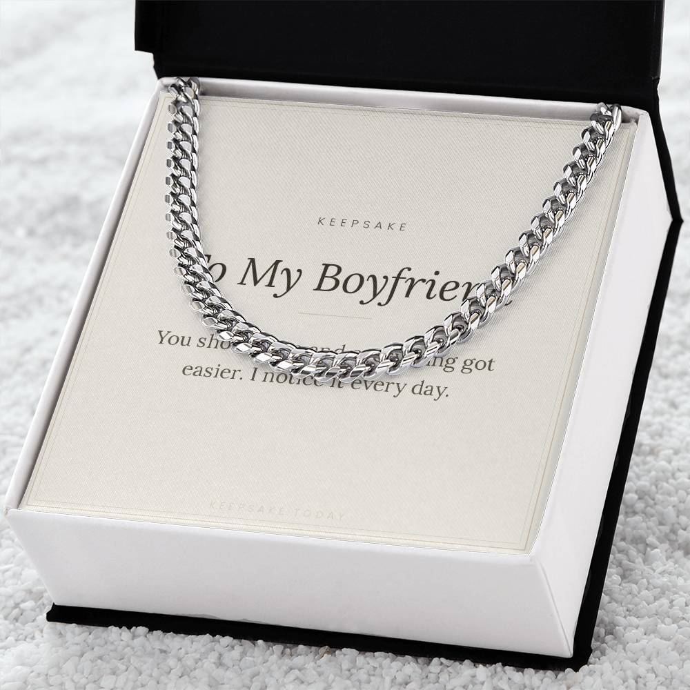 To My Boyfriend Cuban Link Chain – view 4