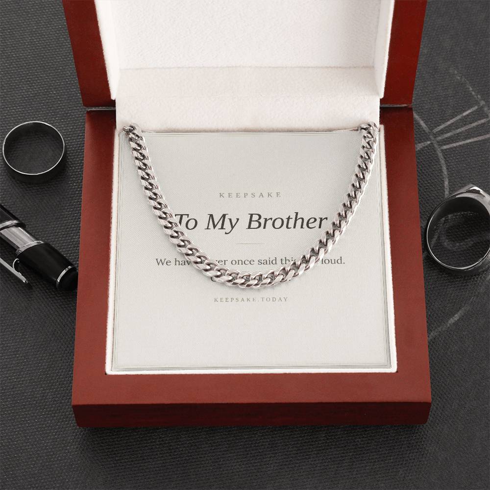 To My Brother Cuban Link Chain - Keepsake Gift with Message Card – view 9
