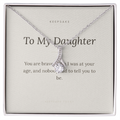 To My Daughter Alluring Beauty Necklace - Keepsake Gift with Message Card