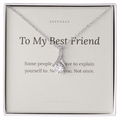 To My Best Friend Alluring Beauty Necklace - Keepsake Gift with Message Card