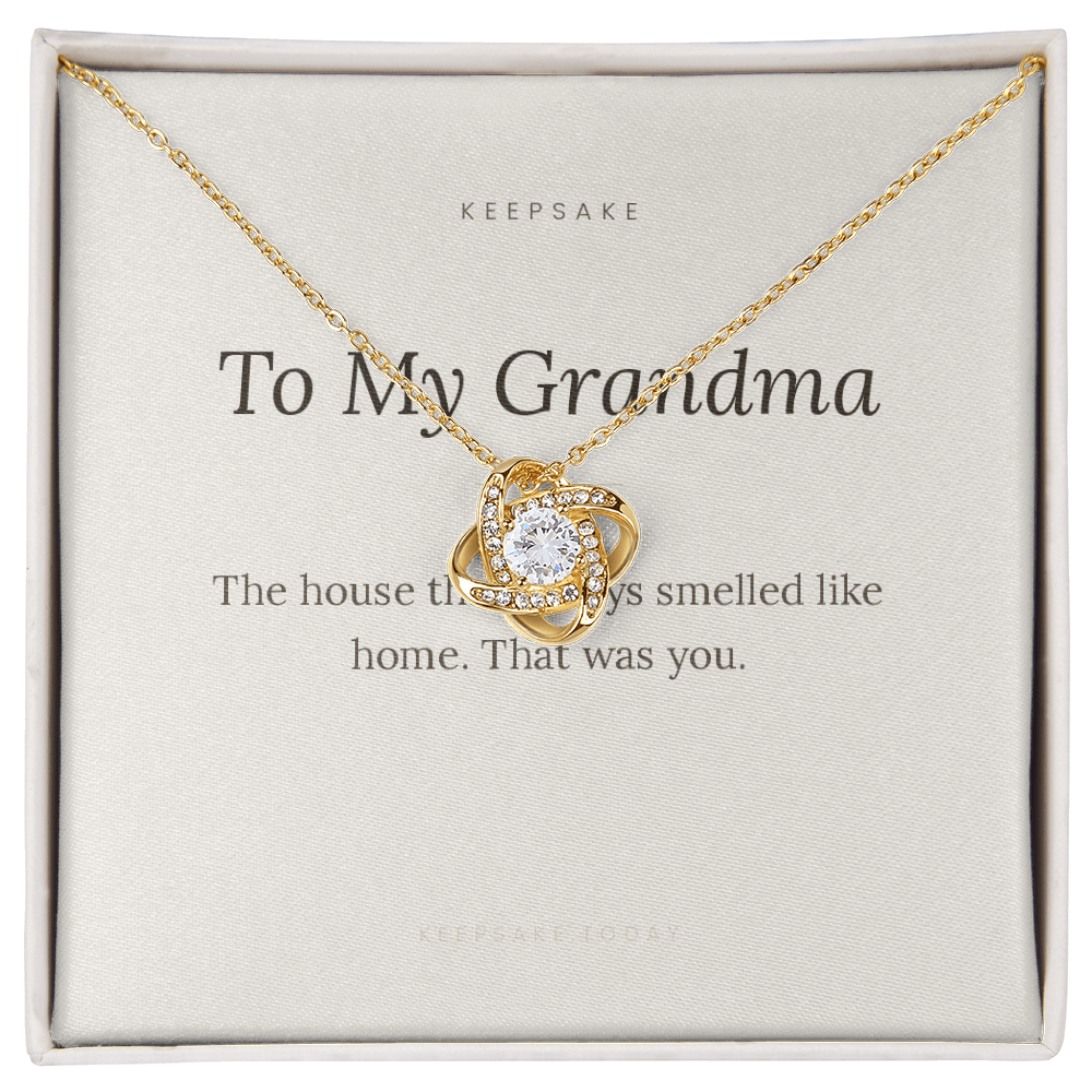To My Grandma Love Knot Necklace - Keepsake Gift from Grandchild – view 3