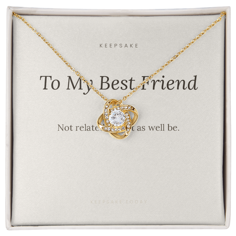 To My Best Friend Love Knot Necklace - Keepsake Gift with Message Card – view 3