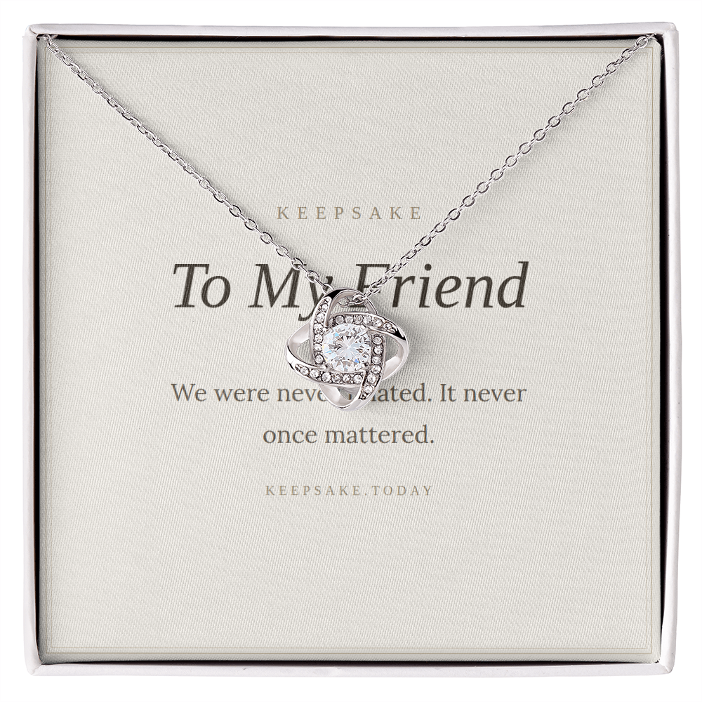 To My Best Friend Necklace - Keepsake Gift for Her