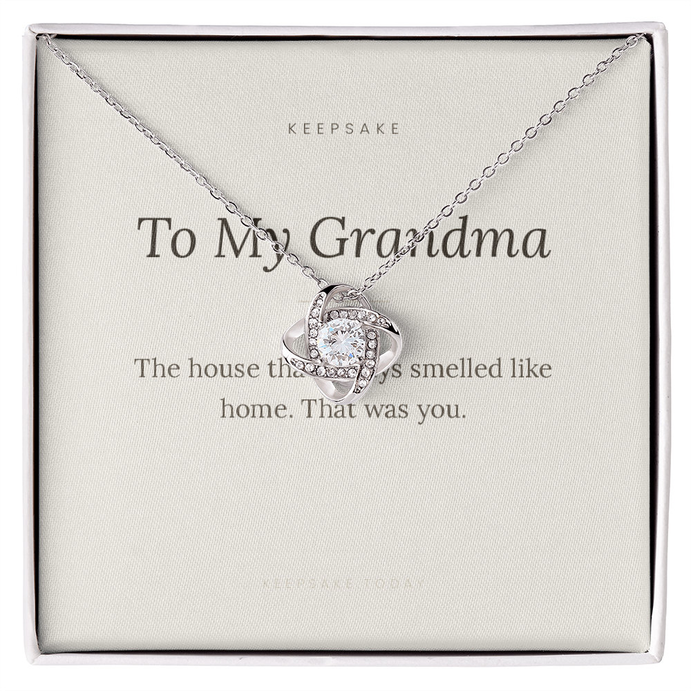 To My Grandma Love Knot Necklace - Keepsake Gift from Grandchild