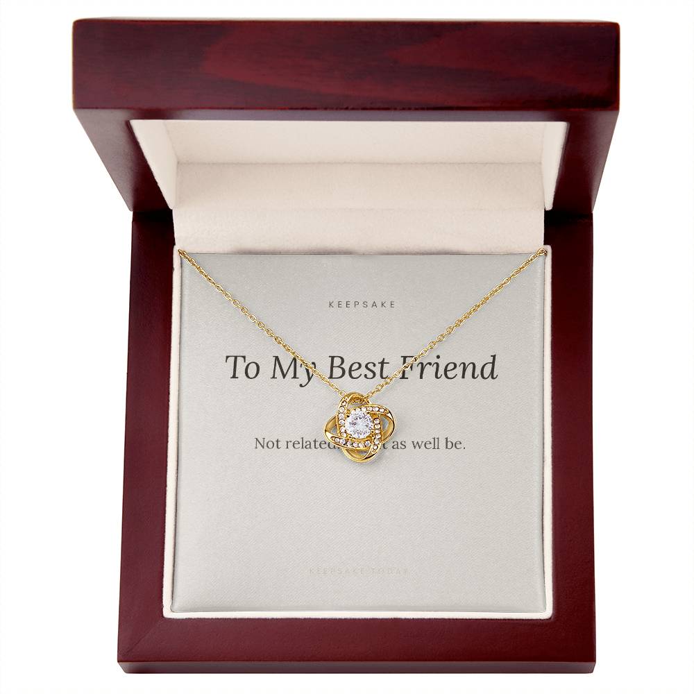 To My Best Friend Love Knot Necklace - Keepsake Gift with Message Card – view 5