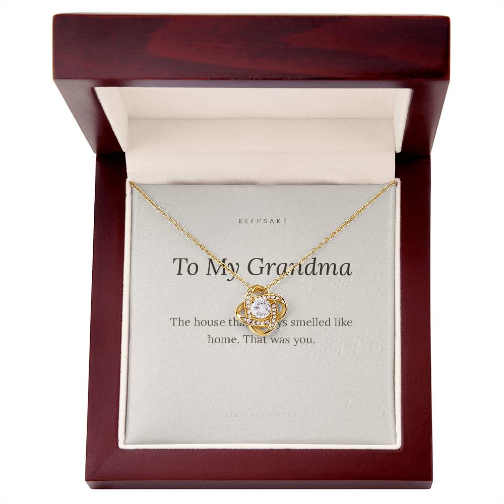 To My Grandma Love Knot Necklace - Keepsake Gift from Grandchild – view 5