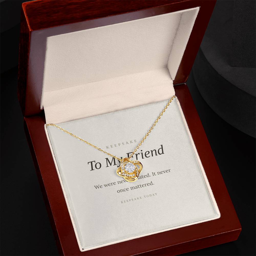 To My Best Friend Necklace - Keepsake Gift for Her