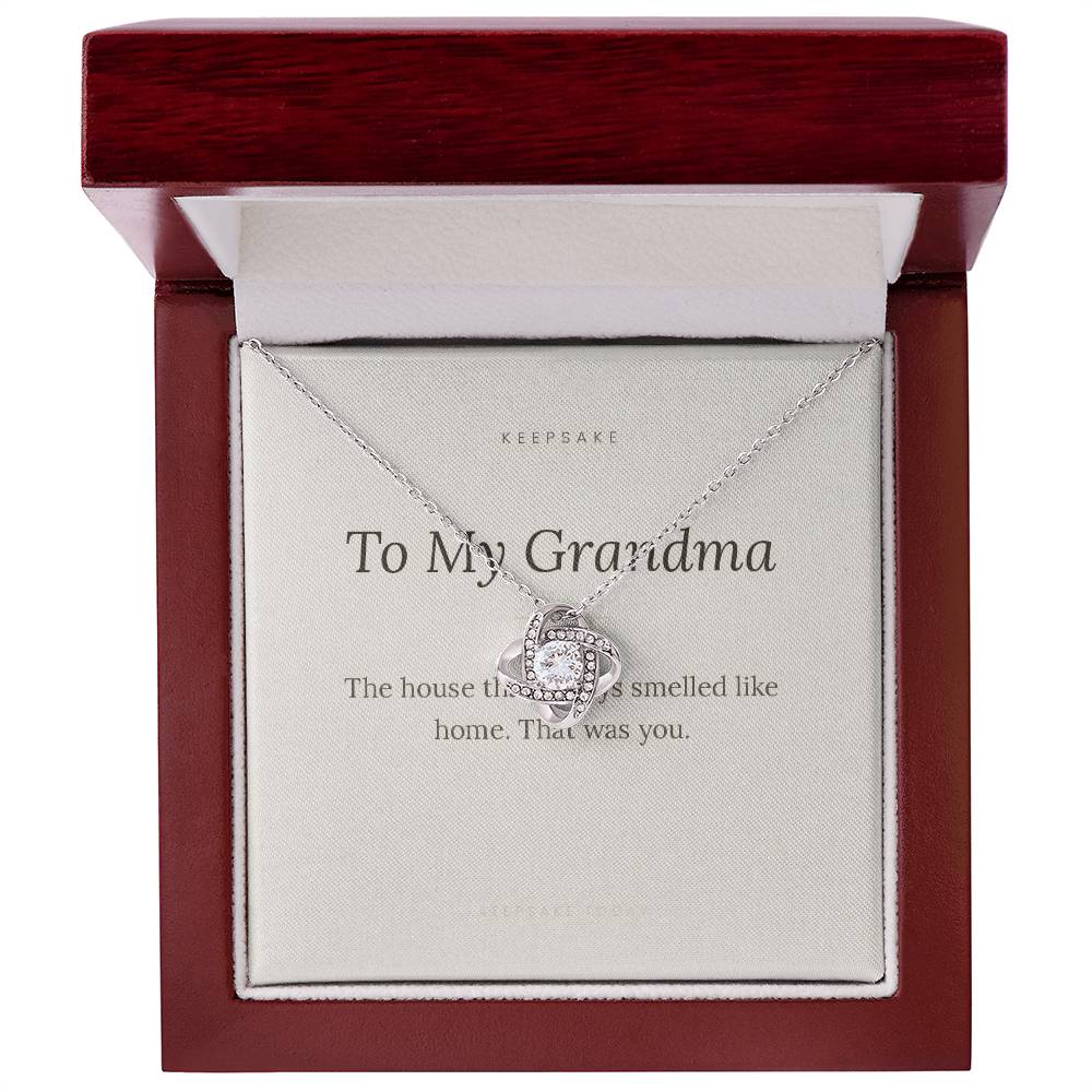 To My Grandma Love Knot Necklace - Keepsake Gift from Grandchild – view 4