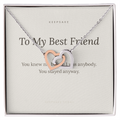 To My Best Friend Interlocking Hearts Necklace - Keepsake Gift