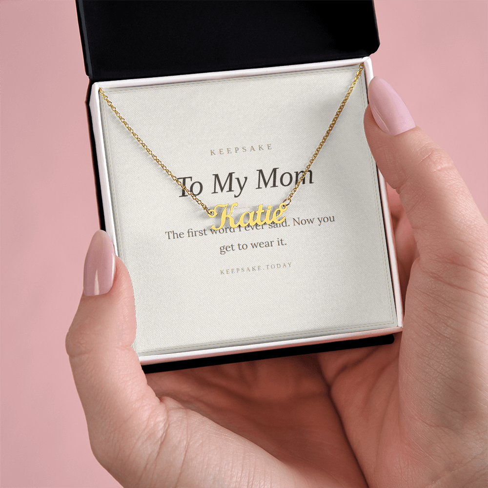 To My Mom Custom Name Necklace - Keepsake Gift