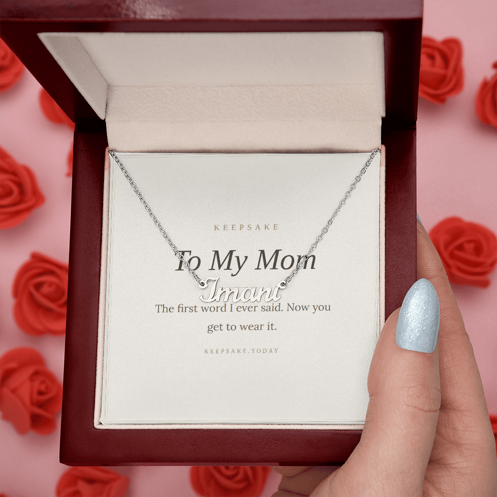 To My Mom Custom Name Necklace - Keepsake Gift