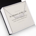 Cat Memorial Name Necklace with Paw Print - Pet Loss Keepsake Gift