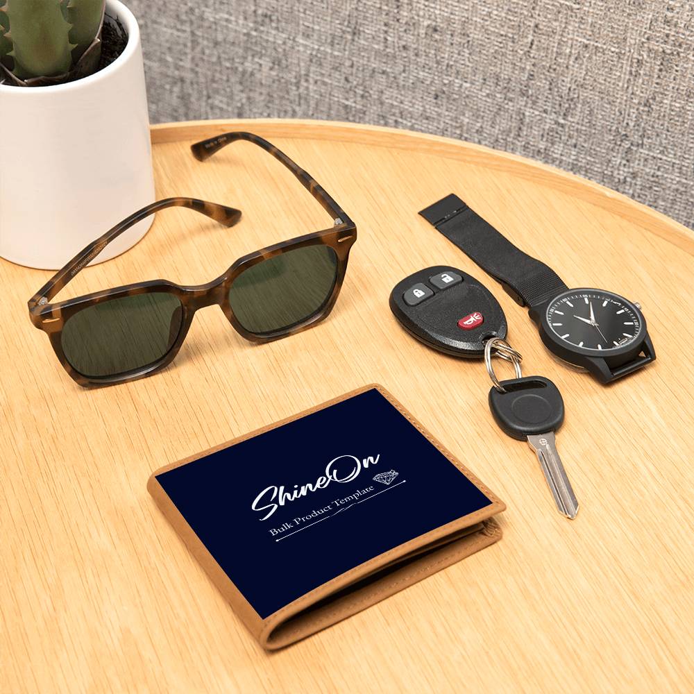 Personalized Photo Leather Wallet - Keepsake Gift for Him
