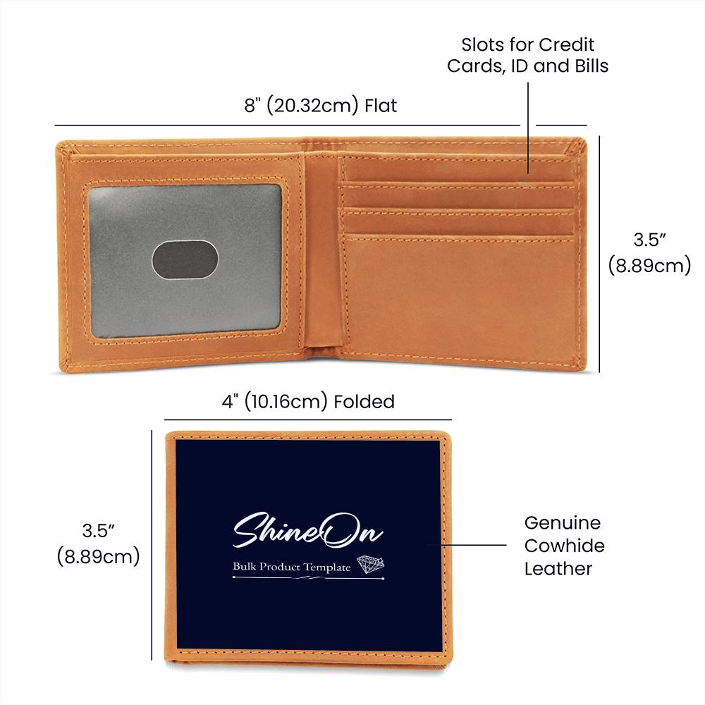 Personalized Photo Leather Wallet - Keepsake Gift for Him
