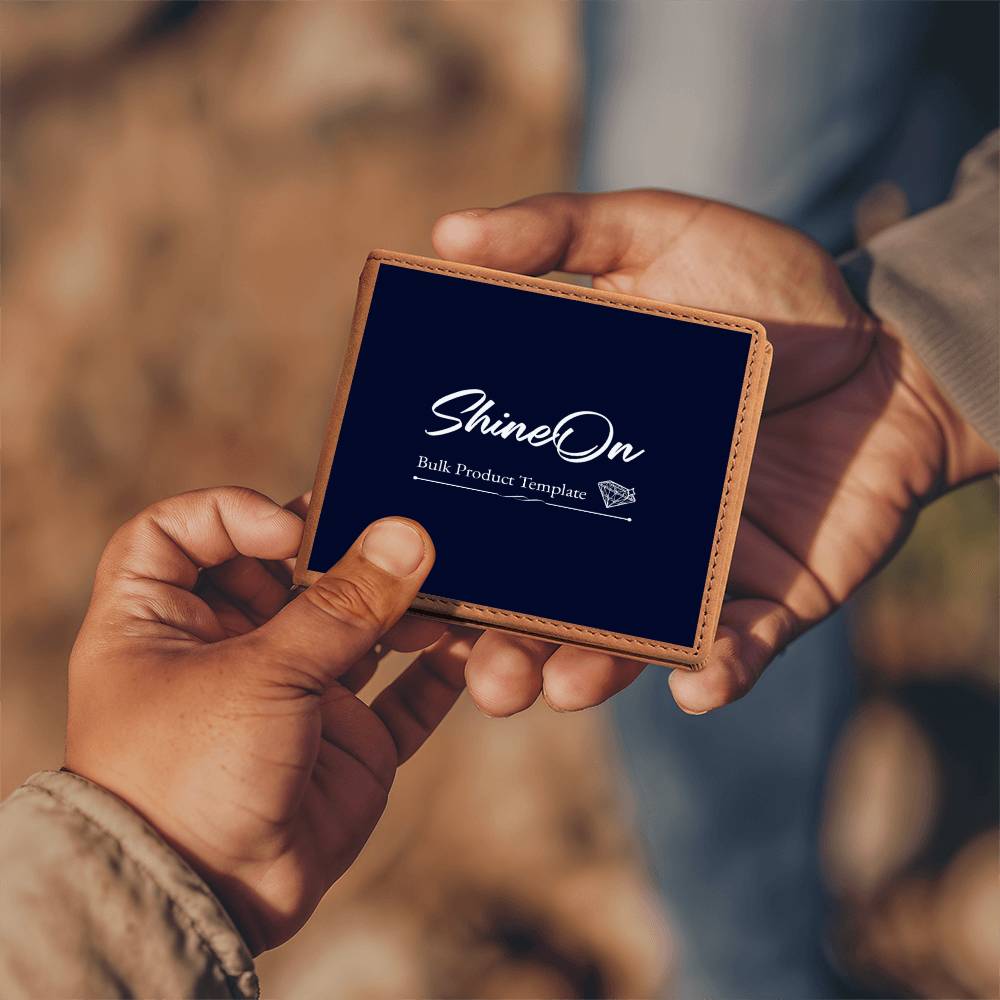 Personalized Photo Leather Wallet - Keepsake Gift for Him