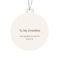 To My Grandma Christmas Ornament - Keepsake Gift from Grandchild