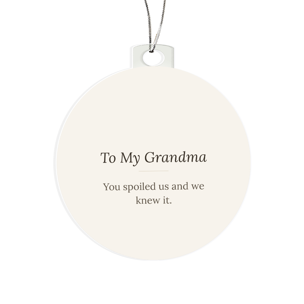 To My Grandma Christmas Ornament - Keepsake Gift from Grandchild