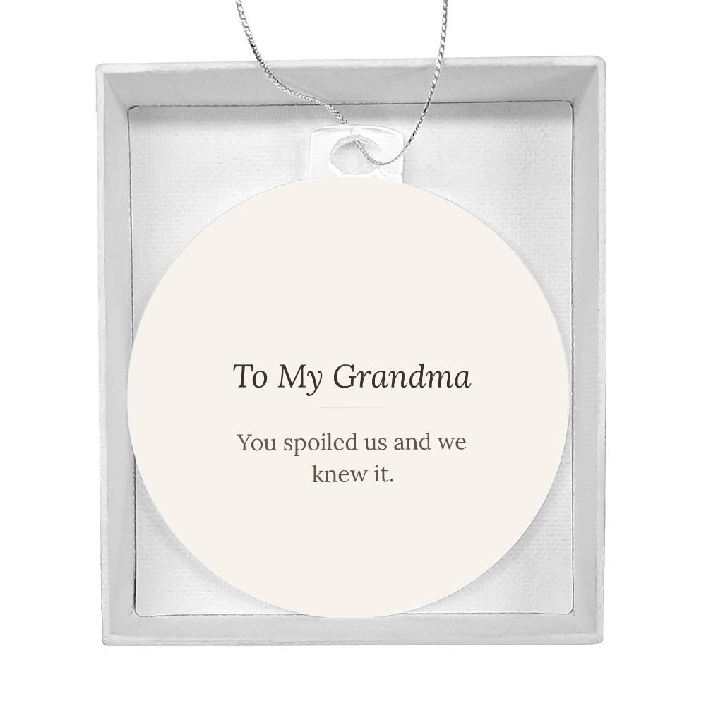 To My Grandma Christmas Ornament - Keepsake Gift from Grandchild – view 3