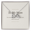 To My Mom Necklace - Keepsake Gift for Mother's Day or Christmas