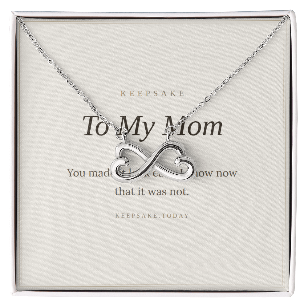To My Mom Necklace - Keepsake Gift for Mother's Day or Christmas