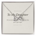 To My Daughter Necklace - Keepsake Gift from Mom or Dad