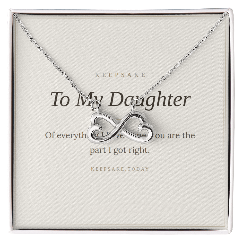 To My Daughter Necklace - Keepsake Gift from Mom or Dad