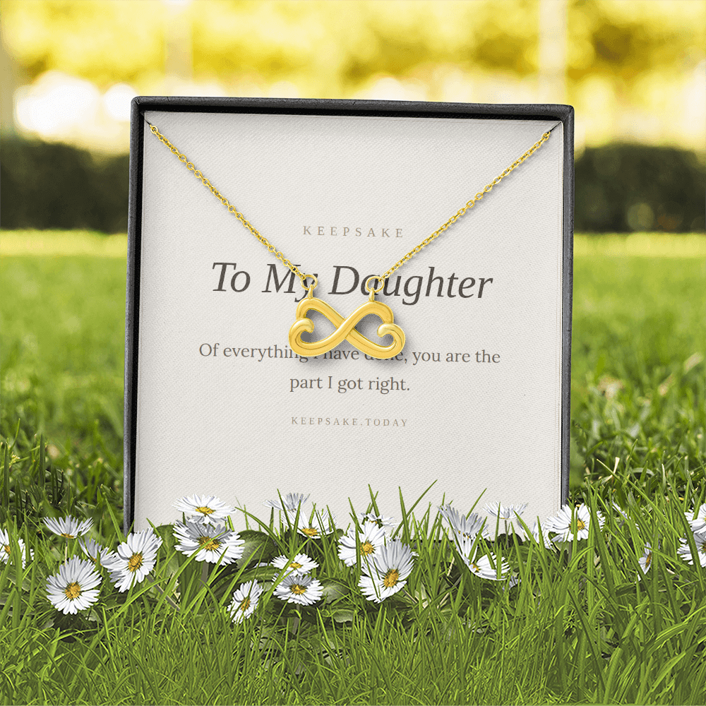 To My Daughter Necklace - Keepsake Gift from Mom or Dad