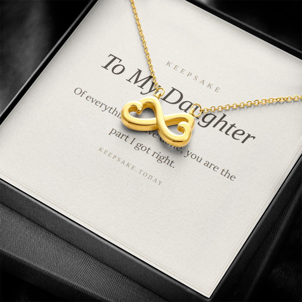 To My Daughter Necklace - Keepsake Gift from Mom or Dad