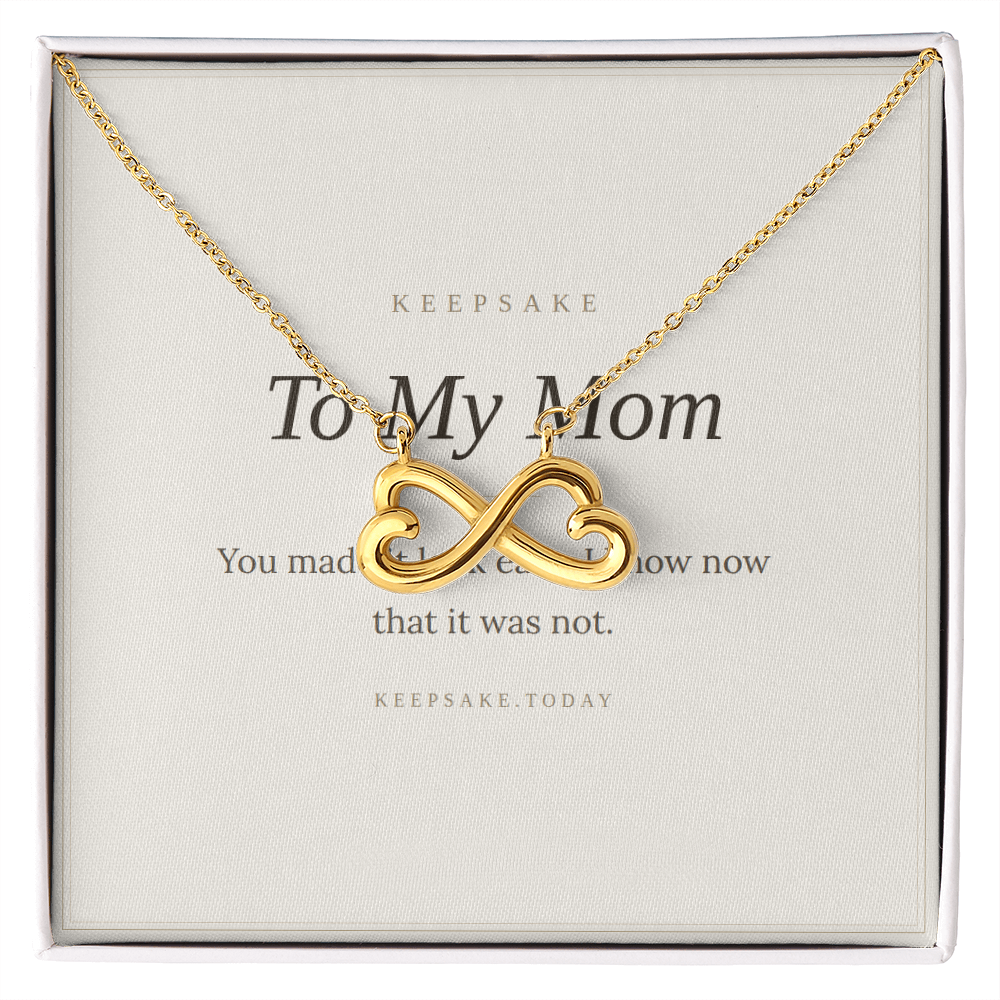To My Mom Necklace - Keepsake Gift for Mother's Day or Christmas
