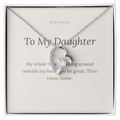 To My Daughter Forever Love Necklace - Keepsake Gift with Message Card