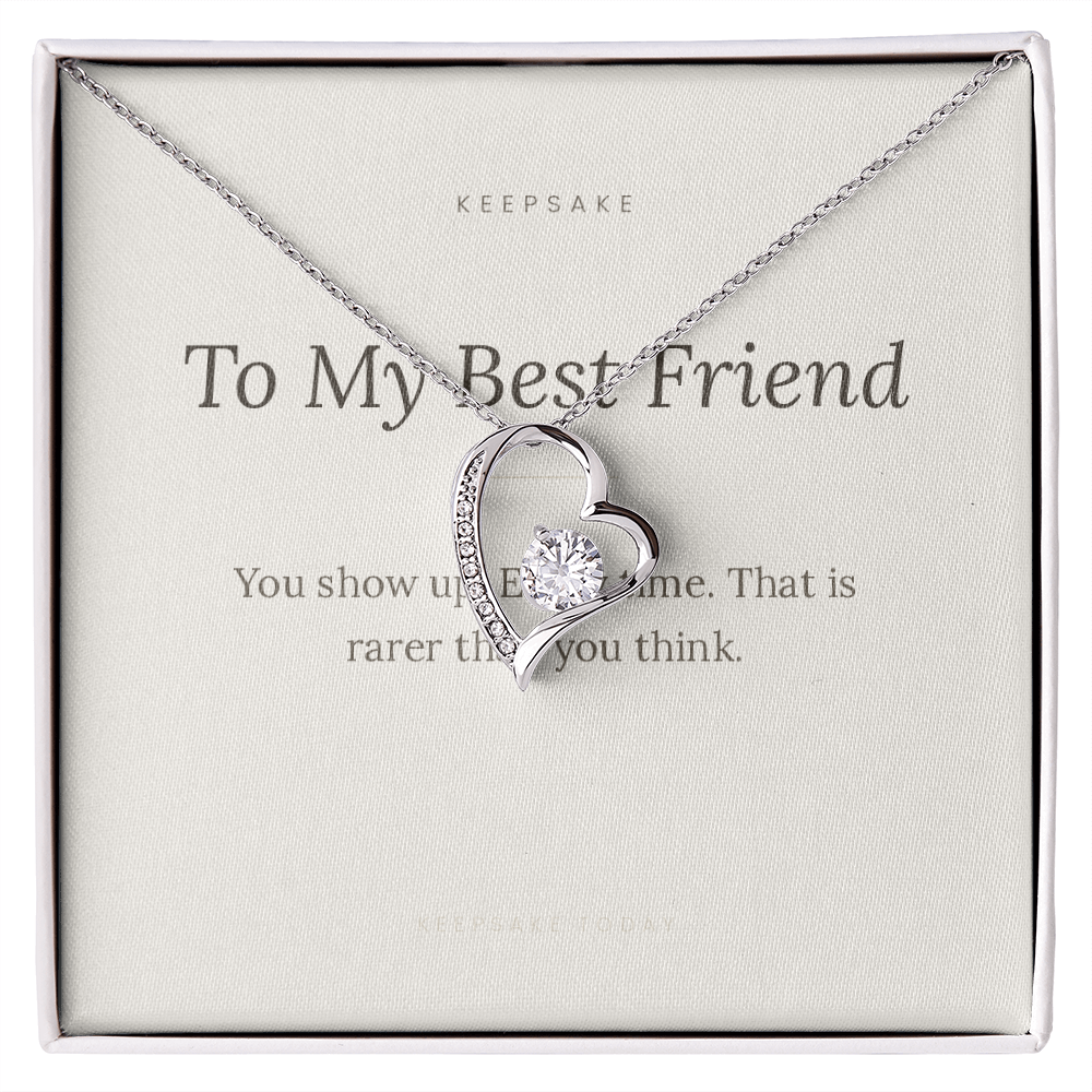 To My Best Friend Forever Love Necklace - Keepsake Gift with Message Card