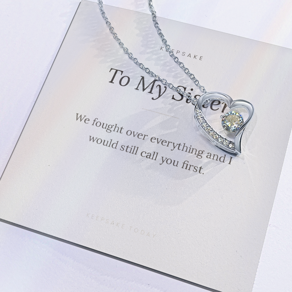 To My Sister Forever Love Necklace - Keepsake Gift with Message Card – view 4