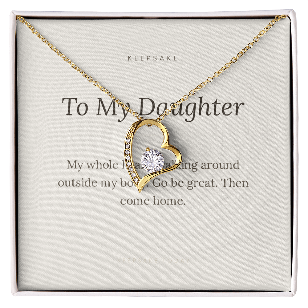 To My Daughter Forever Love Necklace - Keepsake Gift with Message Card – view 6
