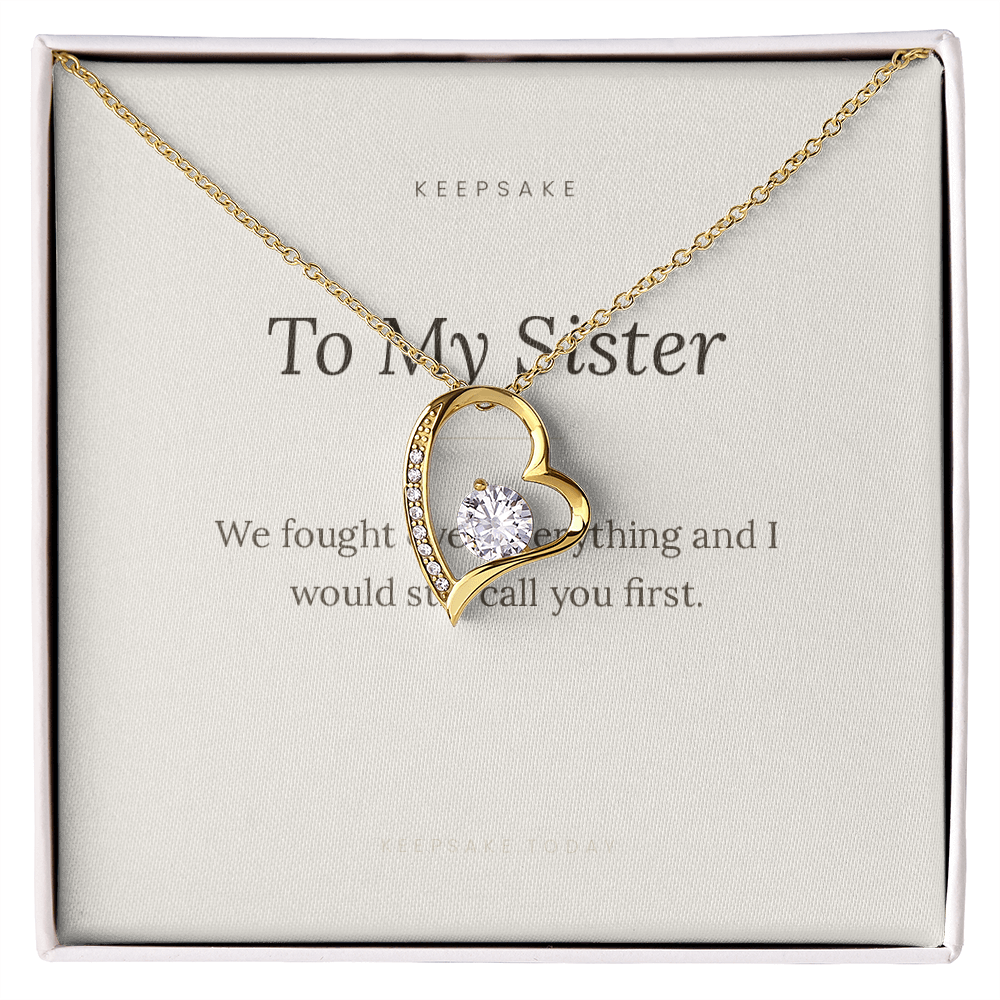 To My Sister Forever Love Necklace - Keepsake Gift with Message Card – view 6