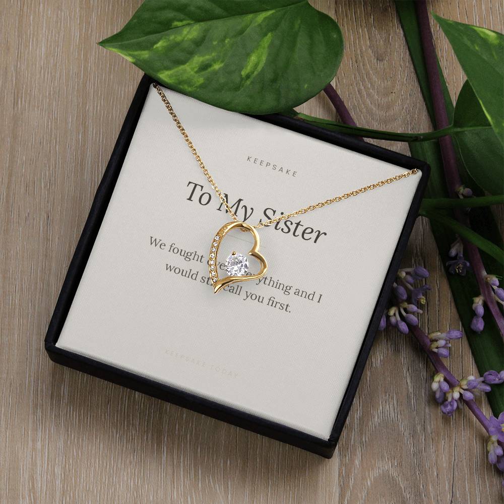 To My Sister Forever Love Necklace - Keepsake Gift with Message Card – view 7