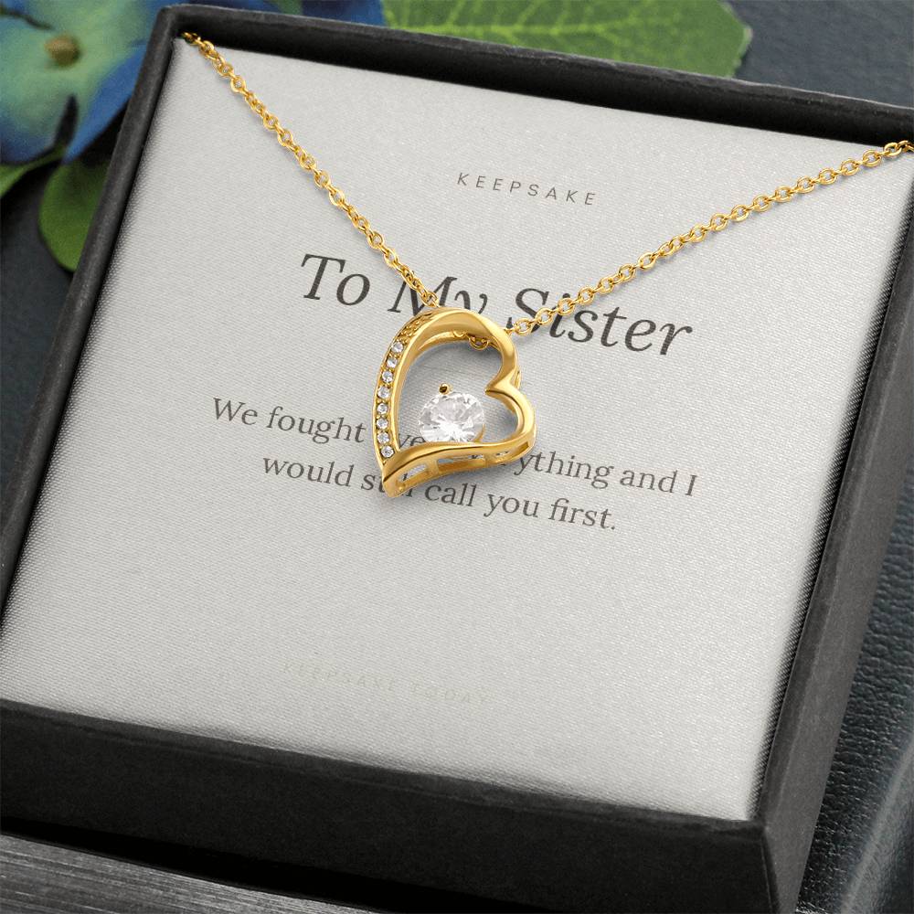 To My Sister Forever Love Necklace - Keepsake Gift with Message Card – view 8