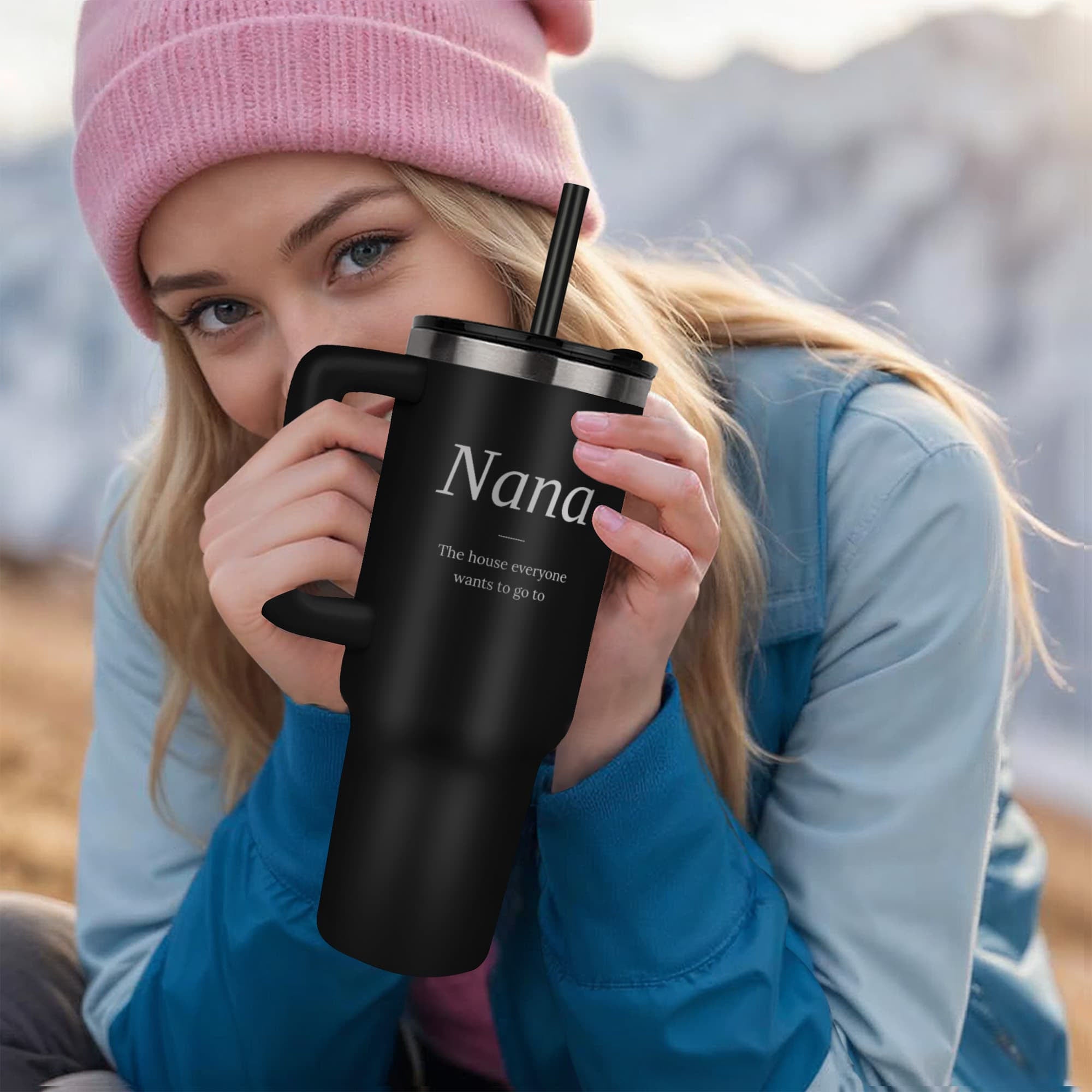 Nana 40oz Tumbler - Laser Engraved Keepsake Gift for Grandma