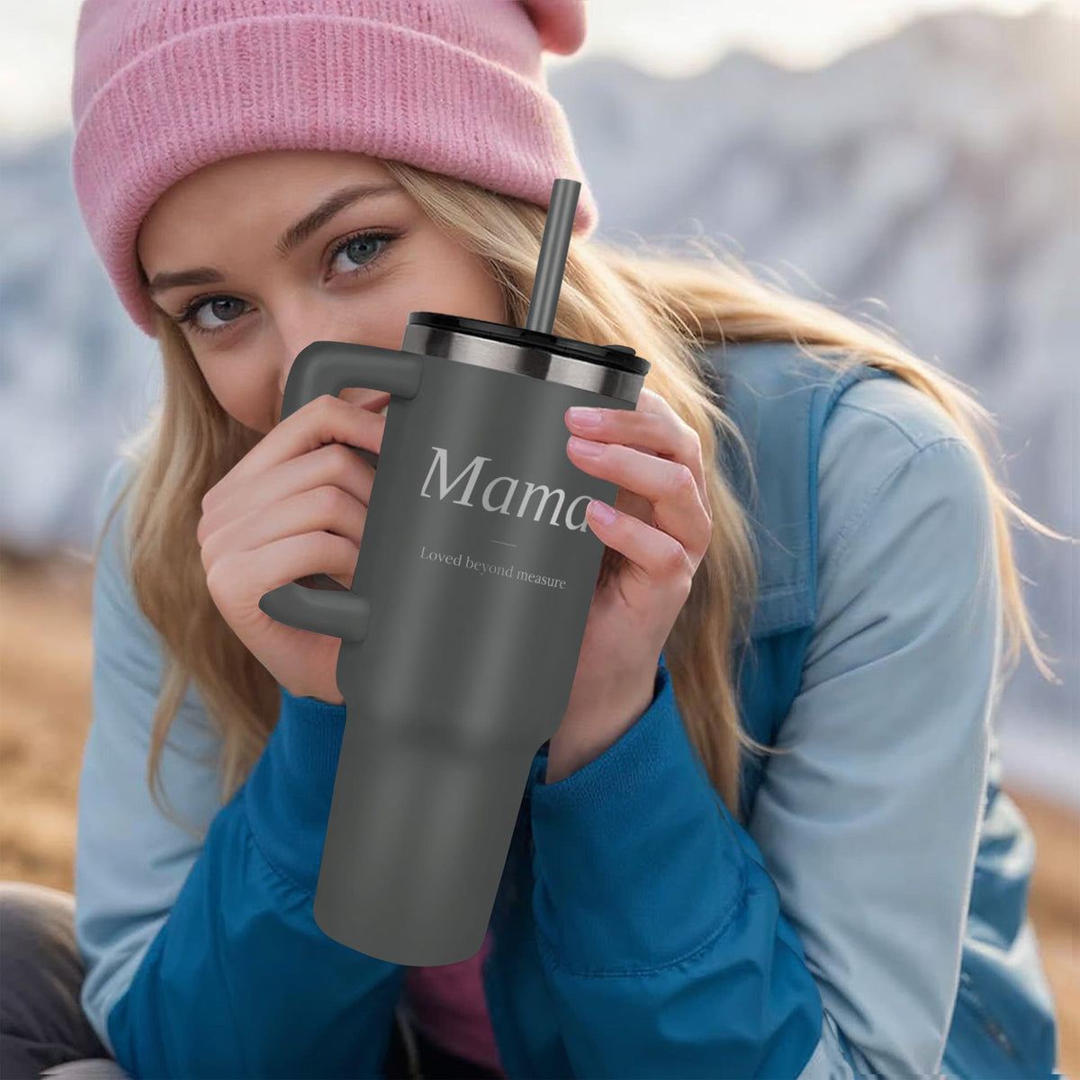 Mama 40oz Tumbler - Laser Engraved Keepsake Gift for Mom