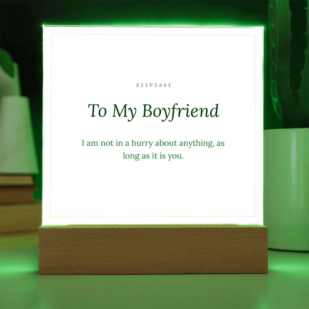 To My Boyfriend Acrylic Plaque with LED Base – view 7