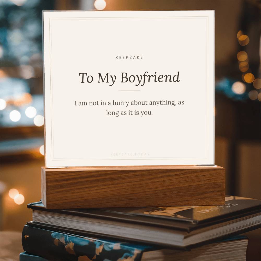 To My Boyfriend Acrylic Plaque with LED Base – view 8