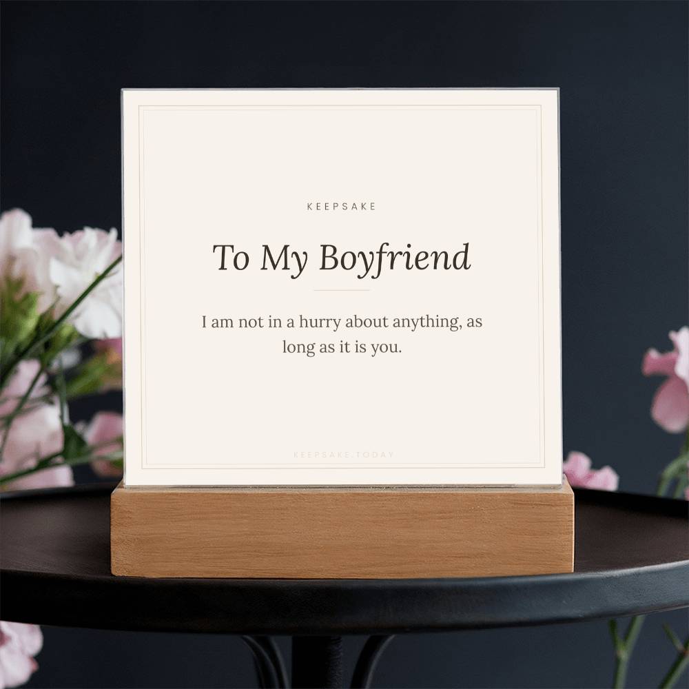 To My Boyfriend Acrylic Plaque with LED Base – view 10