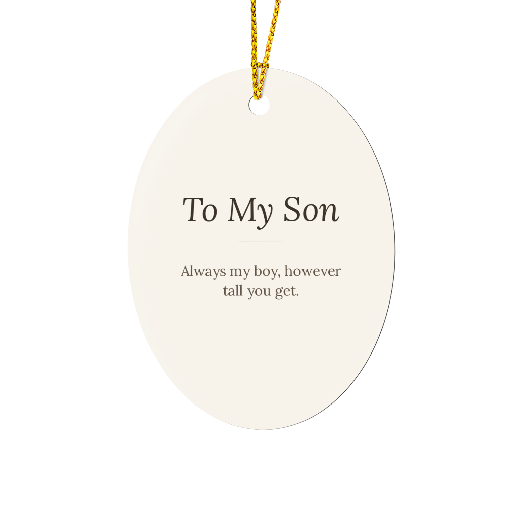 To My Son Christmas Ornament - Keepsake Gift for Him