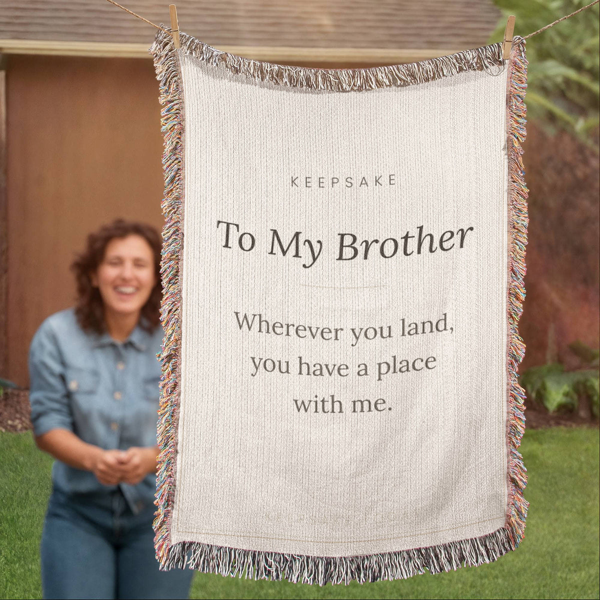 To My Brother Woven Keepsake Blanket – view 7