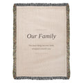 Our Family Woven Blanket - Heirloom Keepsake Gift